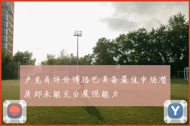 卢克肖评价博格巴具备最佳中场潜质却未能充分展现能力